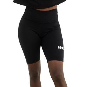 COOL CREATIVE Solid High-Waist Biker Shorts Black Size 2XL MSRP $98